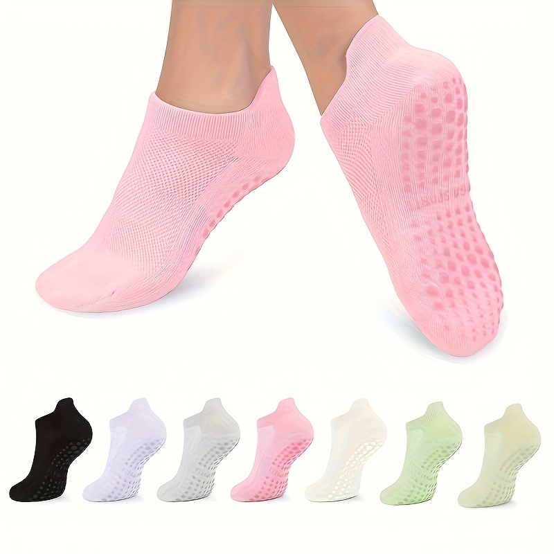女性用グリップ付きピラティスソックス1組、ヨガ、バレエ、ベア - Medias Para Pilates Y Yoga のレビューと価格