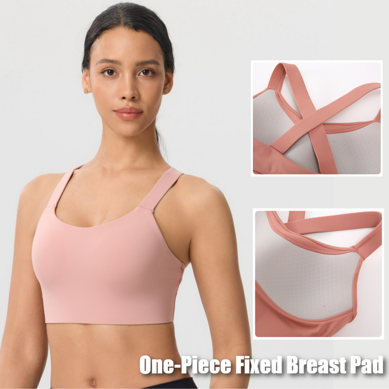 無地のクロスバックスポーツブラ、速乾性・衝撃吸収性に優れたピ - Pilates Yoga One のレビューと価格