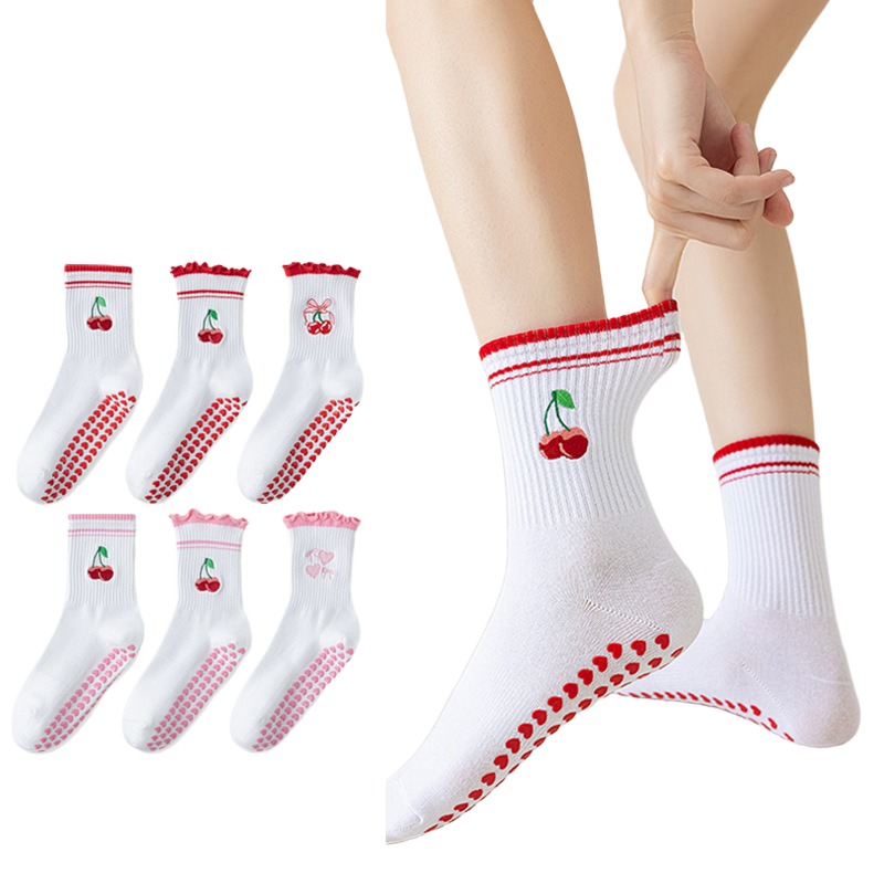 1組のクロスボーダープロフェッショナルヨガソックス、コットン - Medias Para Pilates Y Yoga のレビューと価格