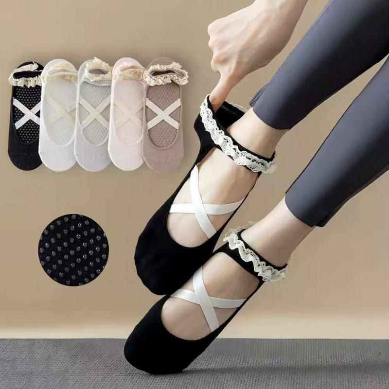 1足組のかわいいレースワークピラティスソックス、プリンセス風 - Pilates & Yoga Vida のレビューと価格